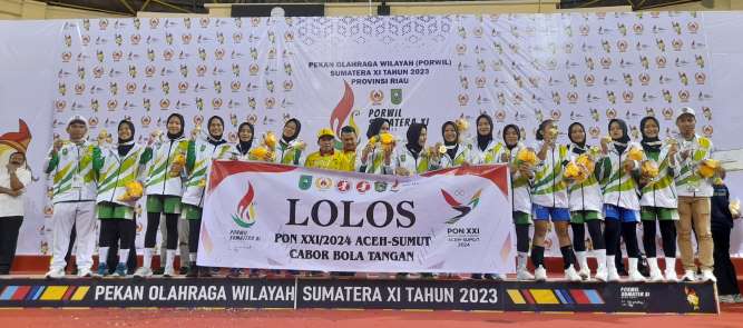 Tim Bola Tangan Putri Riau Lolos PON Aceh-Sumut 2024